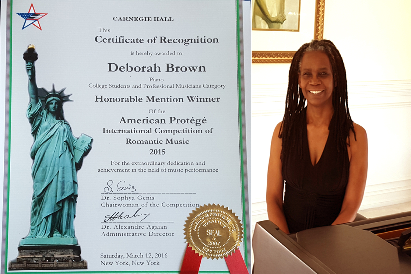Deborah Brown Carnegie Hall Certificate 4 4 16